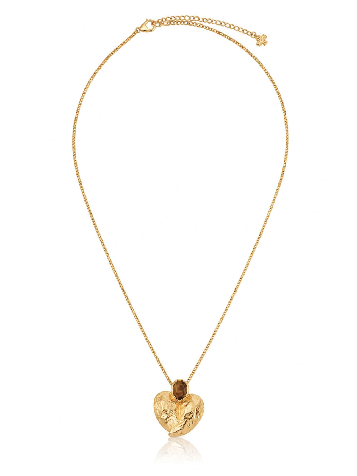 Tiger Eye Heart Pendant Necklace