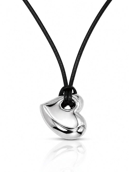 Open Heart Dual-Wear Cord Necklace
