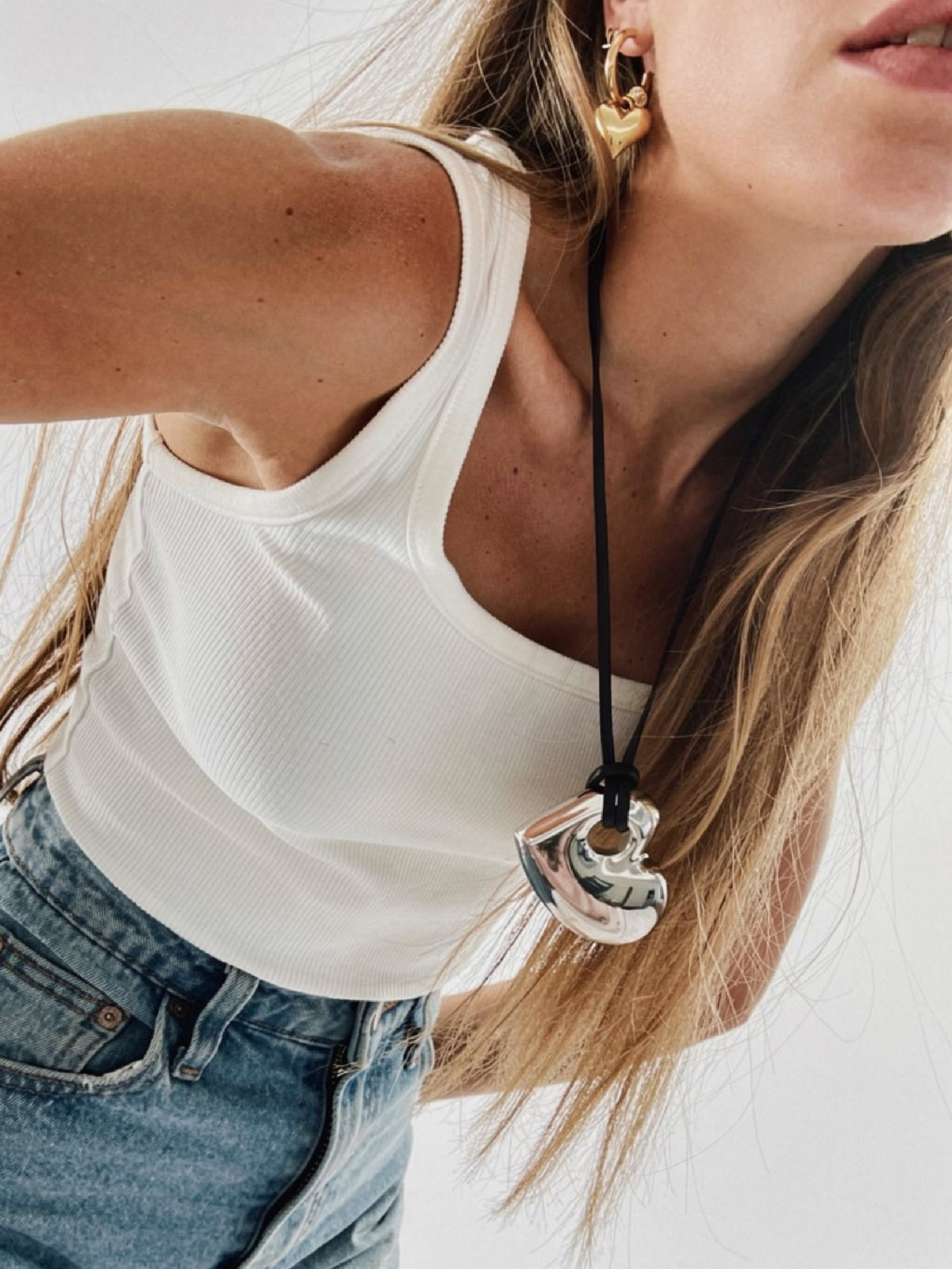 Open Heart Dual-Wear Cord Necklace