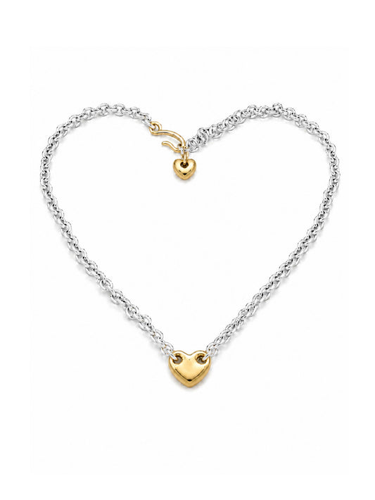 Chunky Chain Heart Necklace