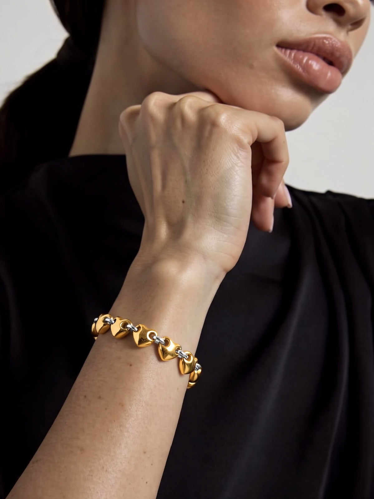 Chunky Heart Bracelet