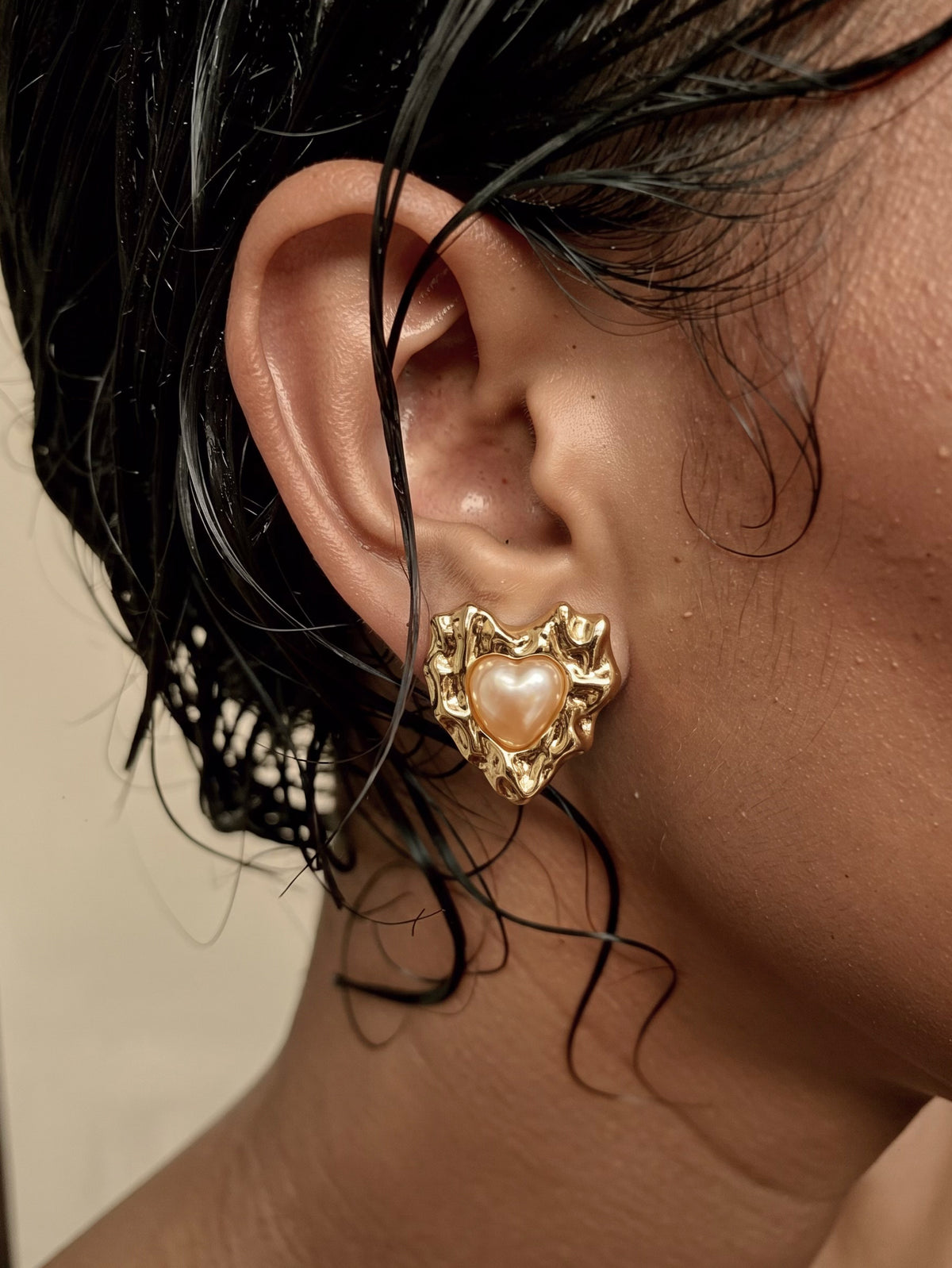 Baroque Pearl Stud Earrings