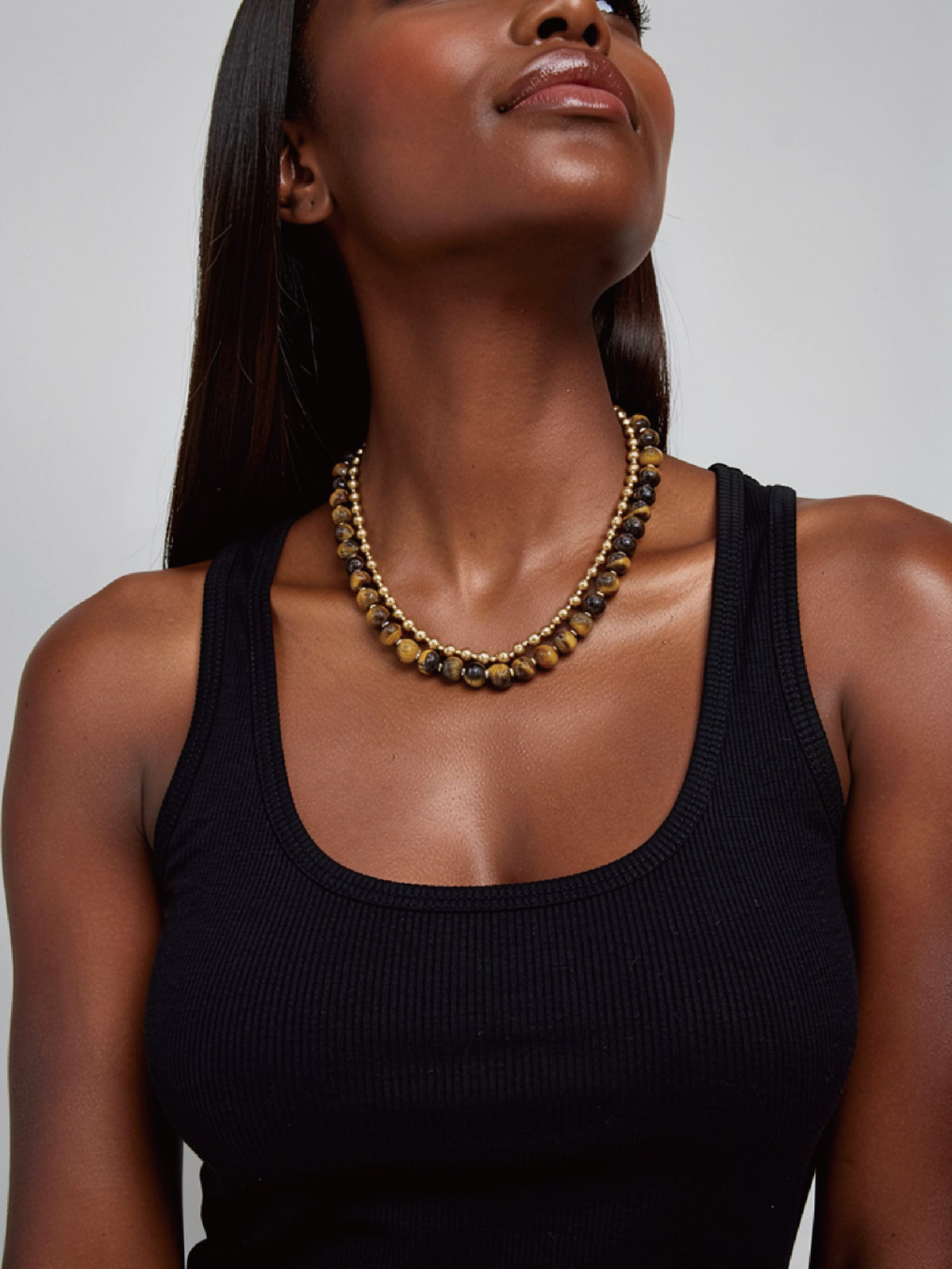 Layered Tiger Eye Necklace