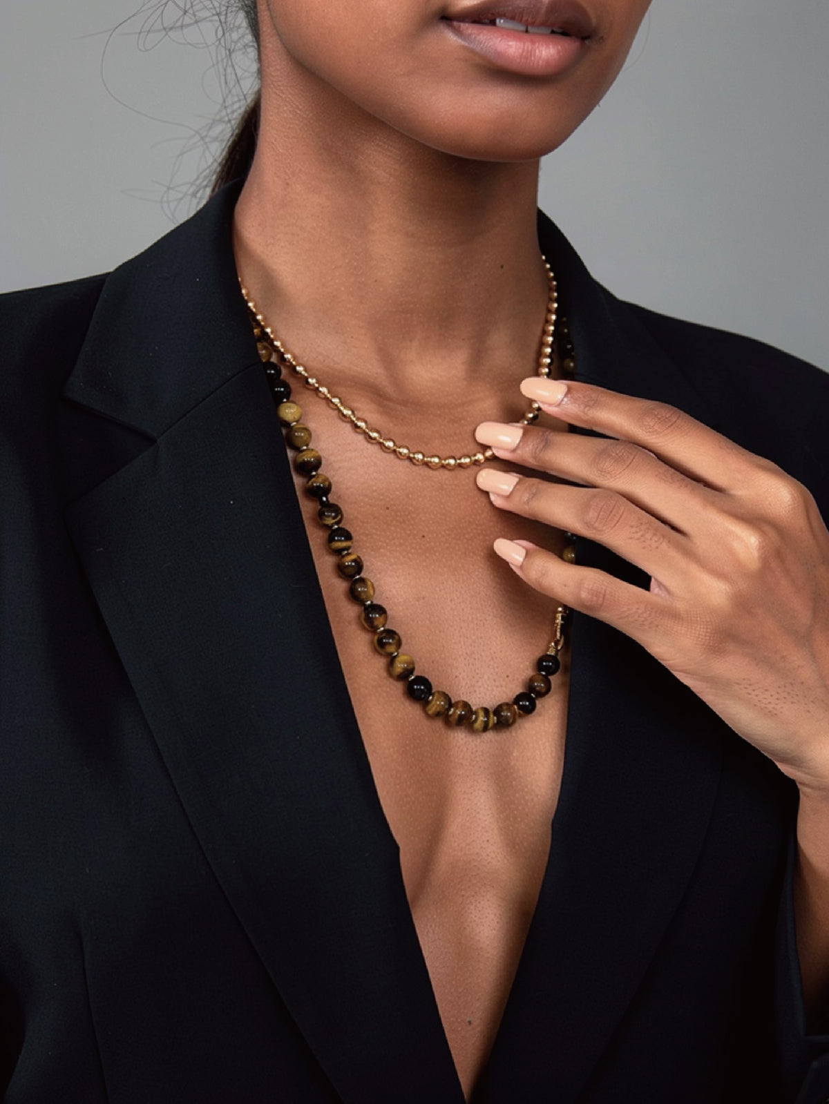Layered Tiger Eye Necklace