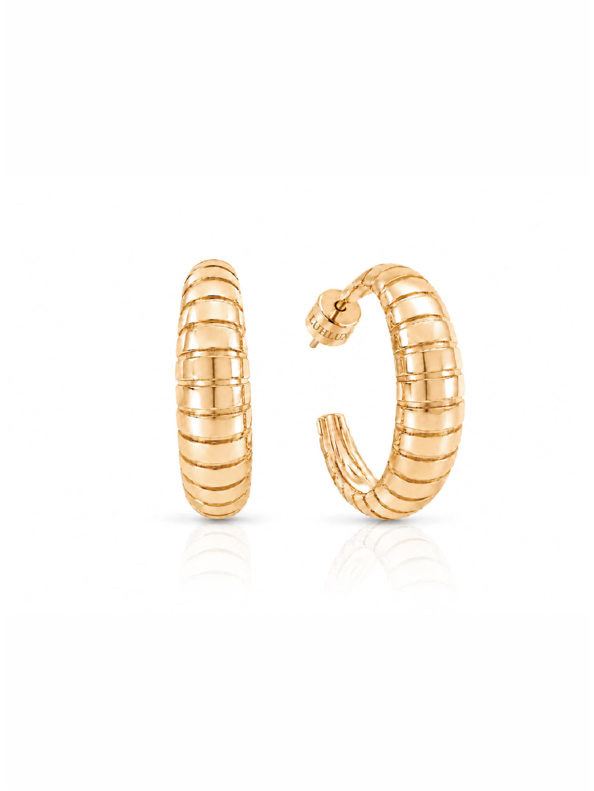 Ridge Hoop Earrings