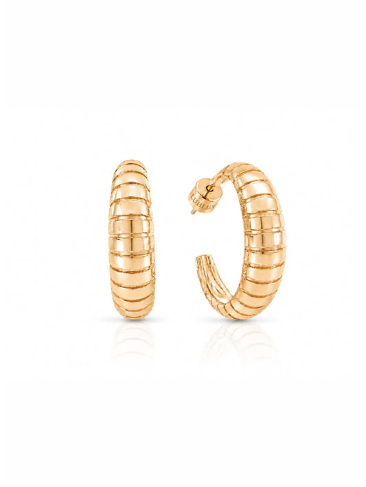 Ridge Hoop Earrings