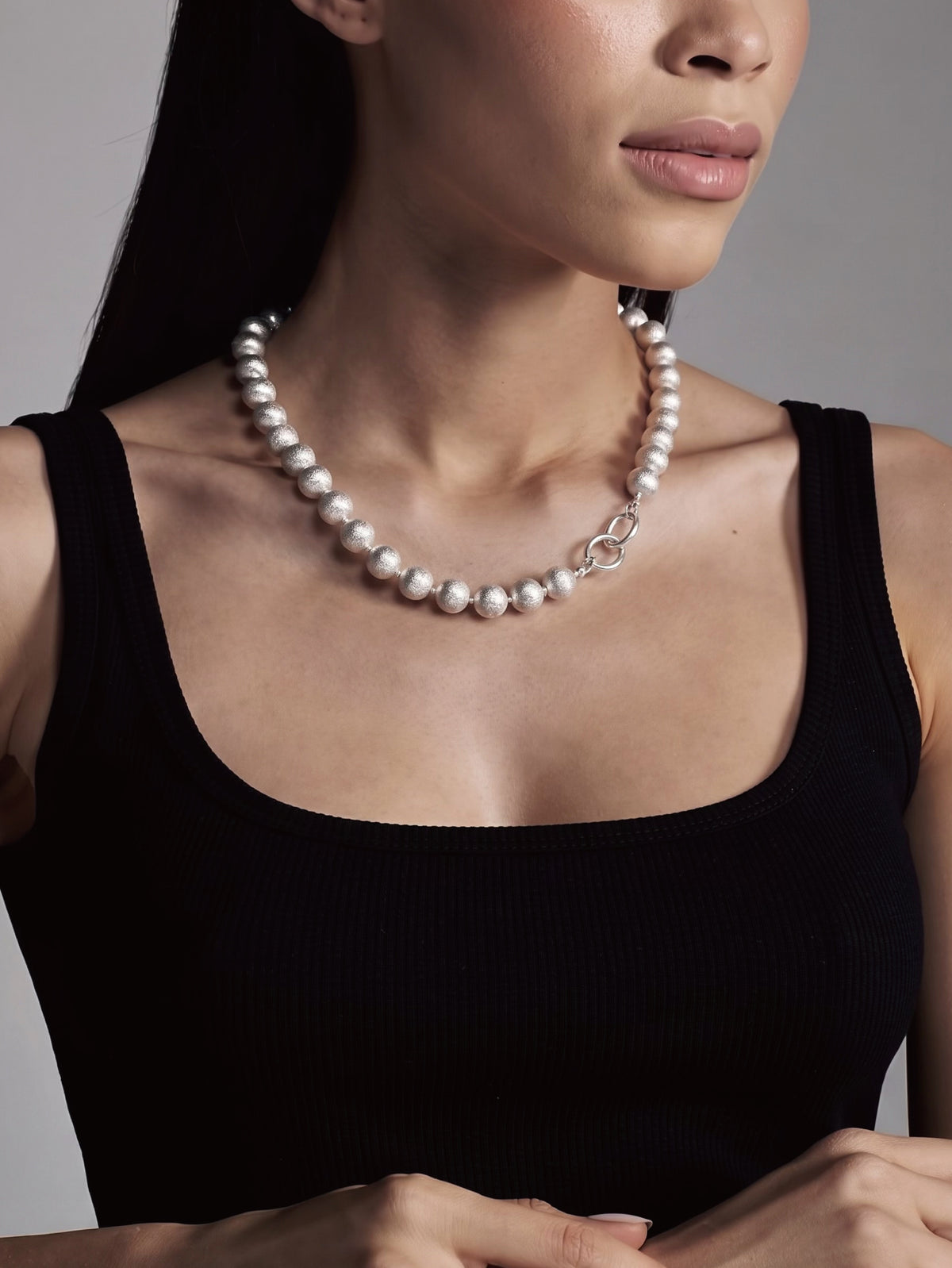 Brushed Orb Necklace