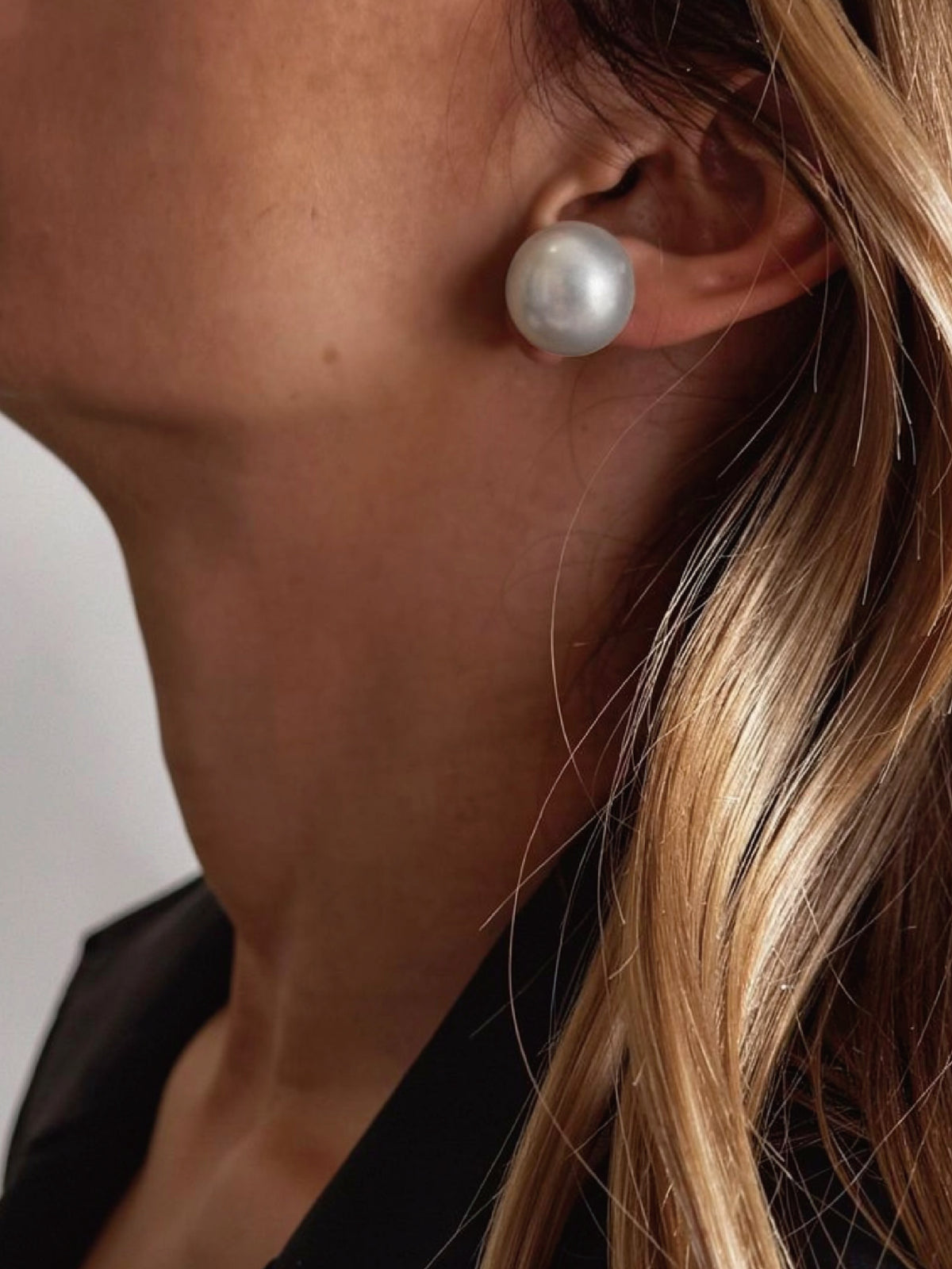 Brushed Orb Stud Earrings