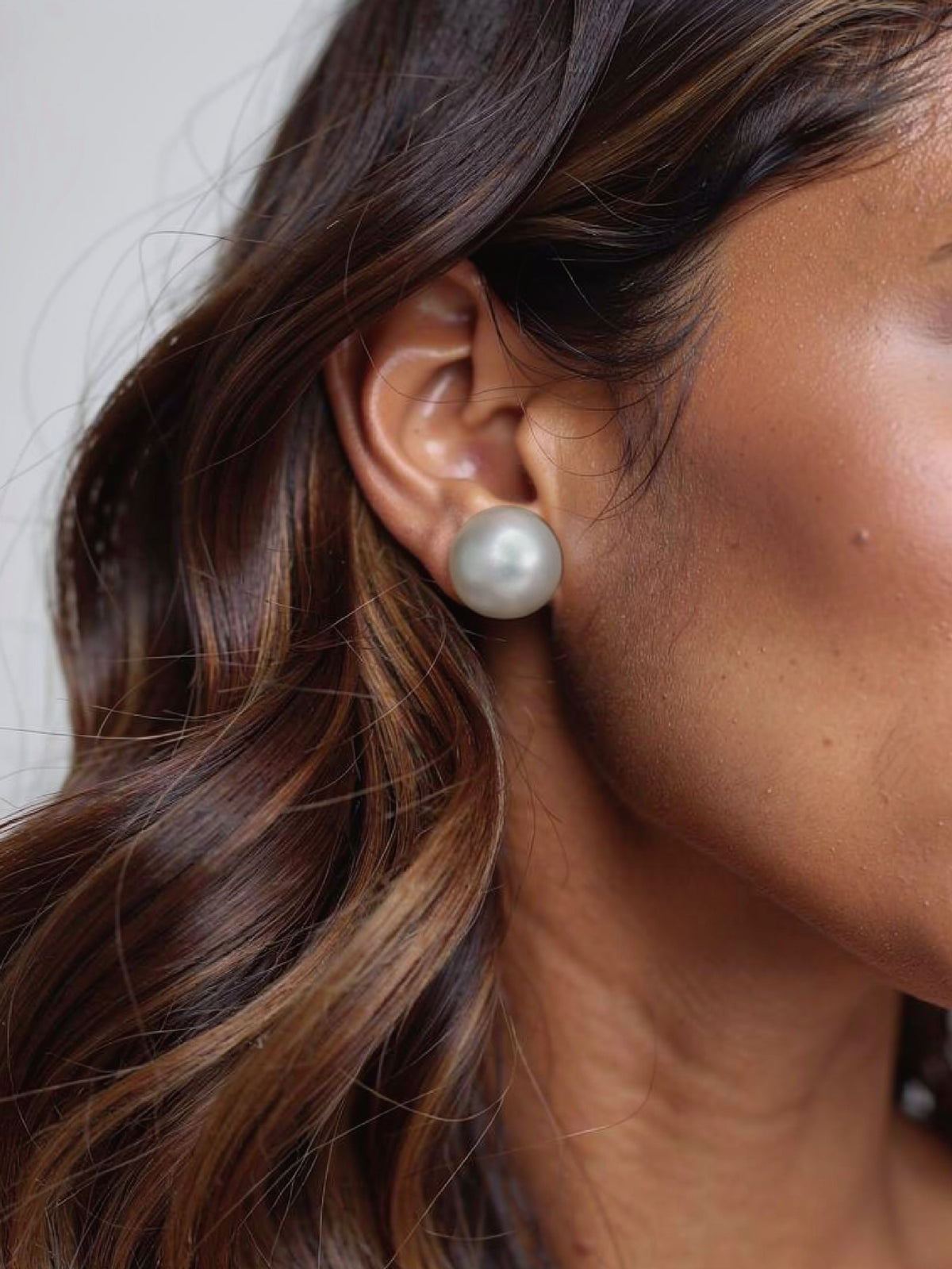 Brushed Orb Stud Earrings