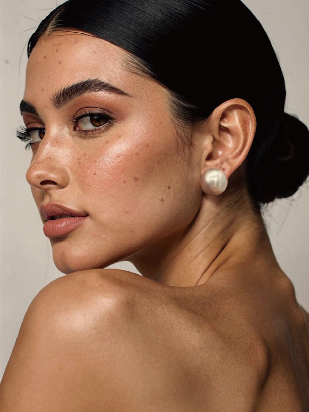 Brushed Orb Stud Earrings