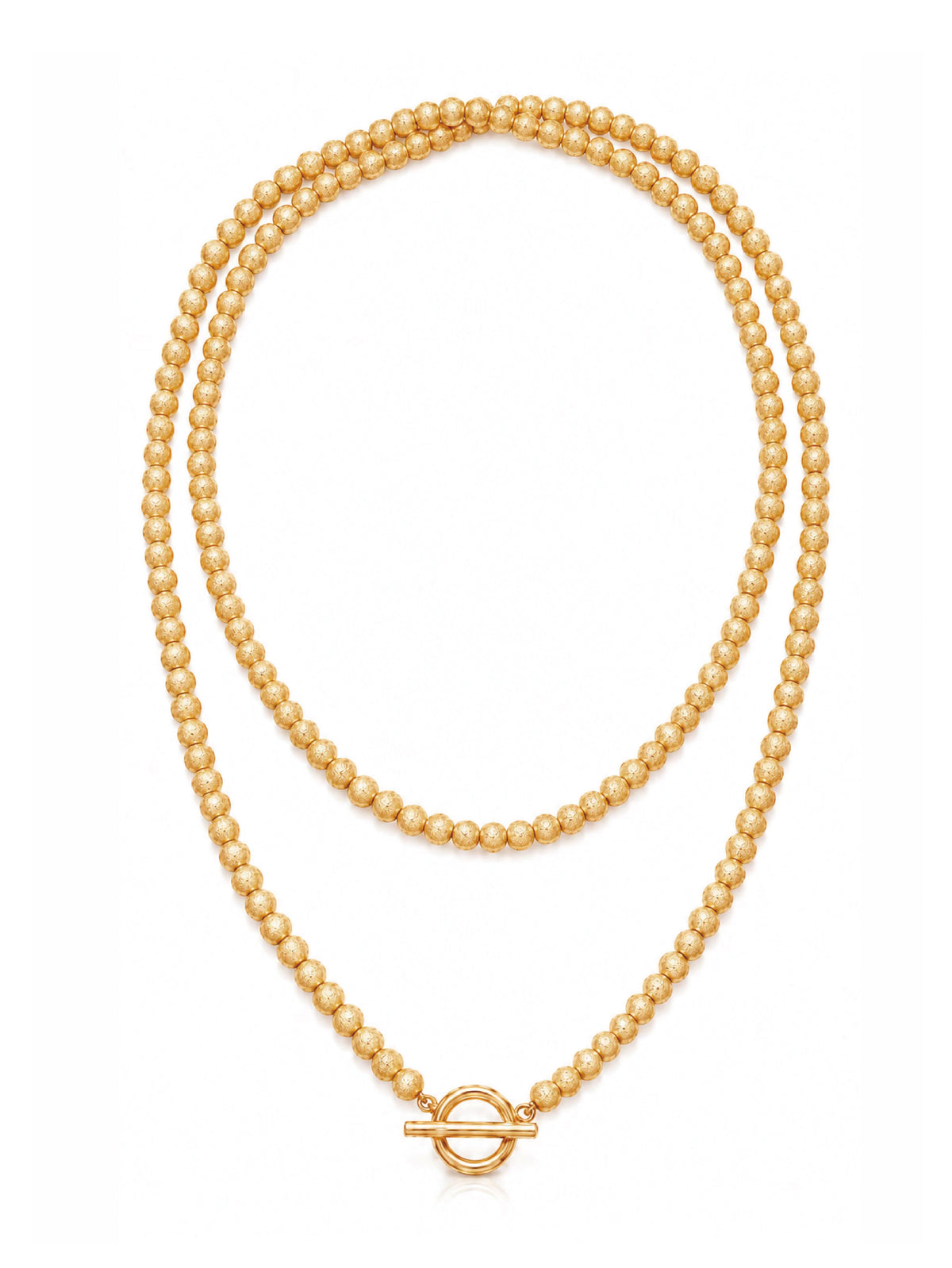 Long Brushed Orb Necklace